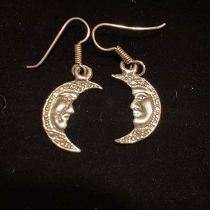 Vintage half moon 925 Silver Earrings